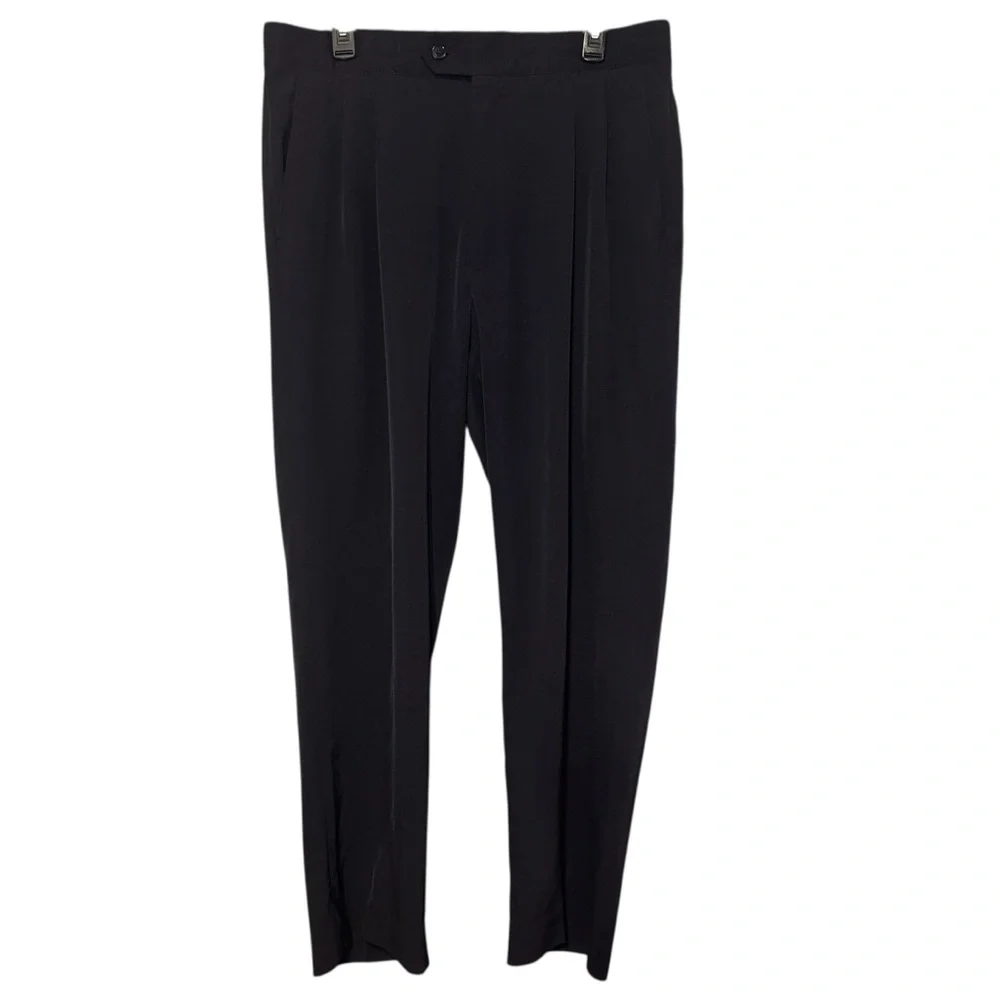Smitty Officials Black Dress Pants Size 35 Pleated Referee Uniform Trousers NWOT